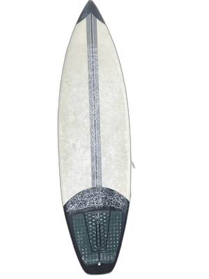White Board with Black Tail 5'9" x 17.8" x 2.1"