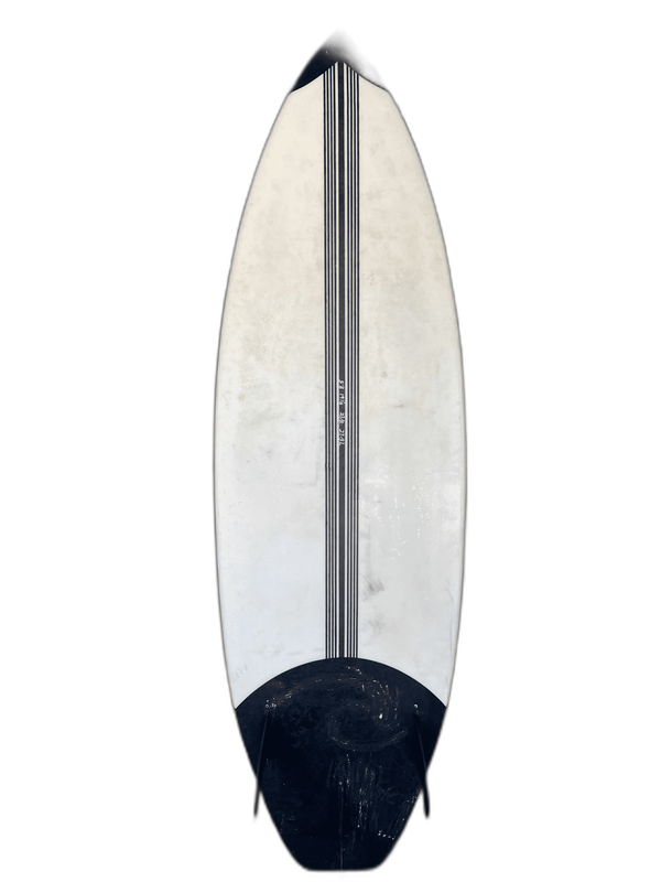 White Board with Black Tail 5'9" x 17.8" x 2.1" (back)