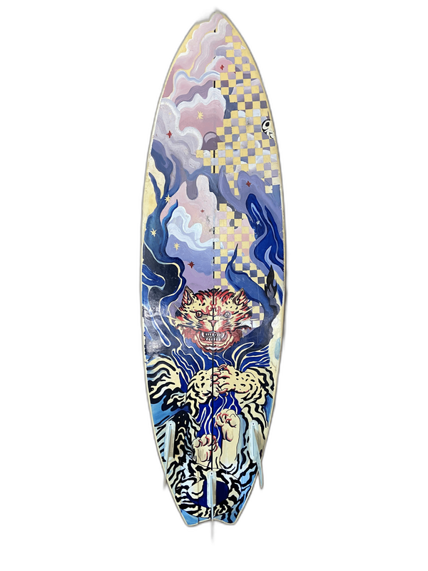 Fire Lion Graffiti 6'0" x 18.9" x 2.45" (back)