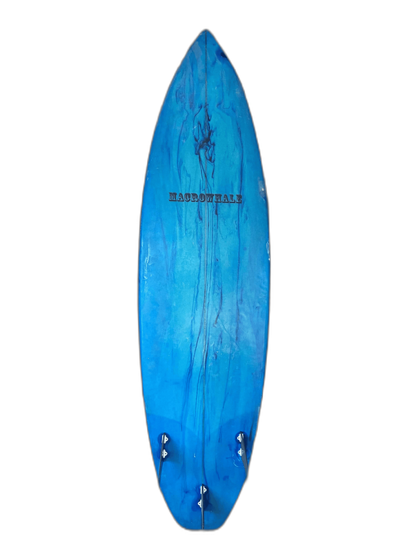 Blue Macrowhale 6'0" x 18.2" x 2" (back)